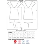Прозрачная эротическая сорочка Obsessive 821-CHE-1, Черный, S/M фото 4