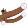 Насадка LoveToy Pleasure X-Tender Vibrating Double Penis Sleeve Brown Add 2": Призначення Для подвійного проникнення