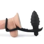 Анальная пробка с эрекционным кольцом и вибрацией LoveToy Ass Rasca Prostate Plug Combo Vibrating Black: Наличие вибрации Есть