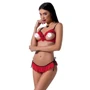 Еротичний комплект Passion Exclusive CHERRY SET WITH OPEN BRA red S / M